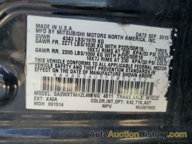 MITSUBISHI OUTLANDER ES, 4A4AR3AU5FE052452