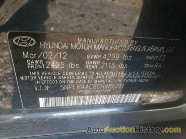 HYUNDAI SONATA GLS, 5NPEB4AC8CH486211