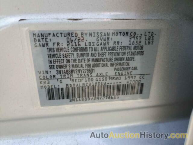 NISSAN SENTRA S, 3N1AB8BV2NY278601