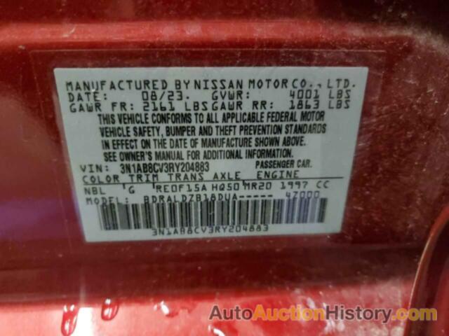 NISSAN SENTRA SV, 3N1AB8CV3RY204883