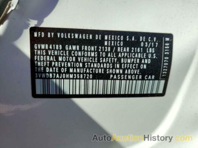 VOLKSWAGEN JETTA SE, 3VWDB7AJ0HM358720