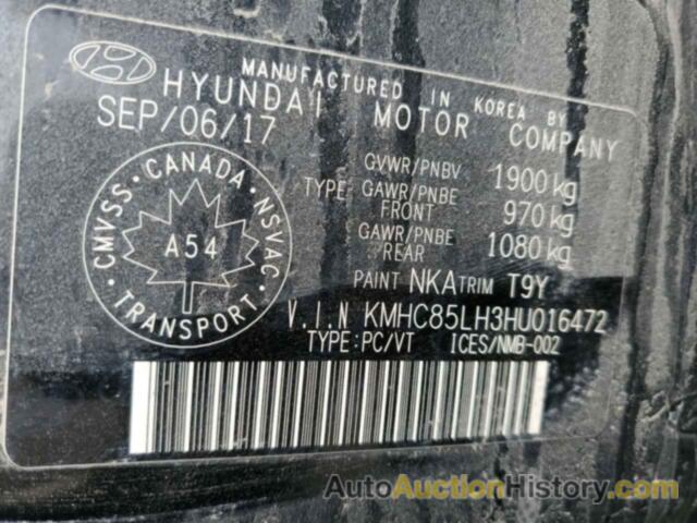 HYUNDAI IONIQ LIMITED, KMHC85LH3HU016472