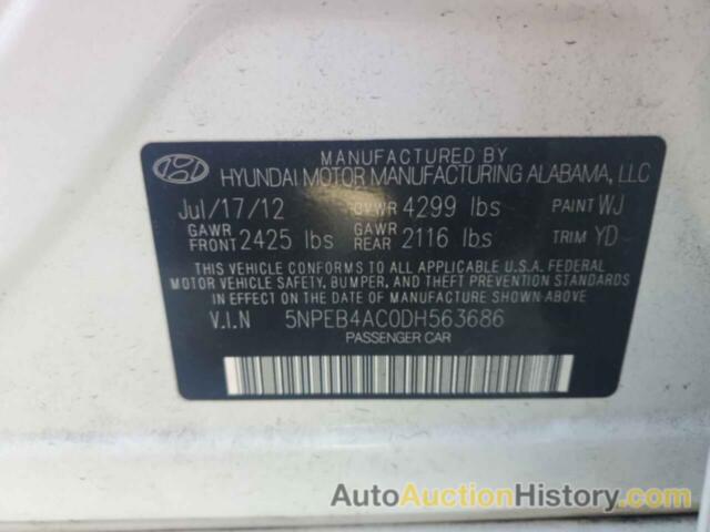 HYUNDAI SONATA GLS, 5NPEB4AC0DH563686