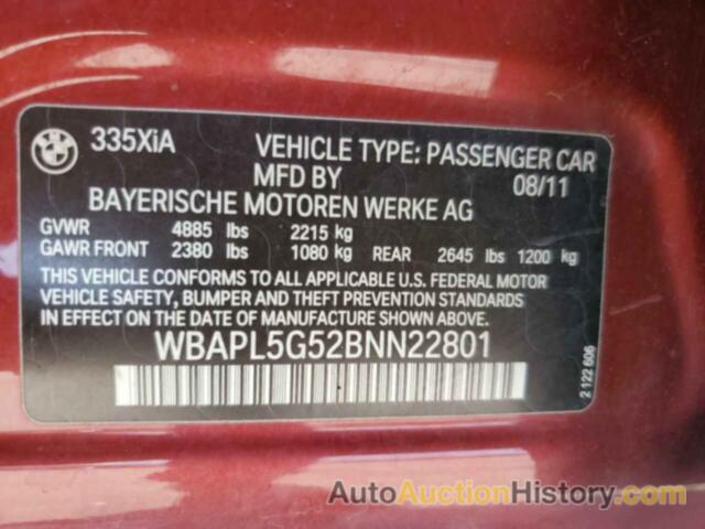 BMW 3 SERIES XI, WBAPL5G52BNN22801