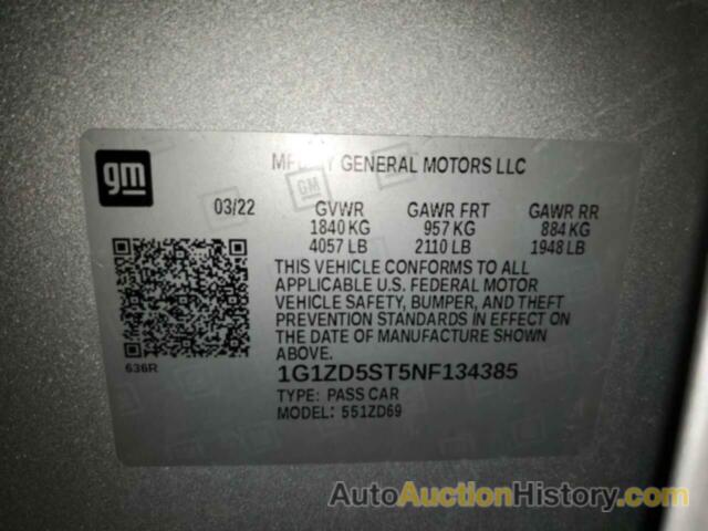 CHEVROLET MALIBU LT, 1G1ZD5ST5NF134385