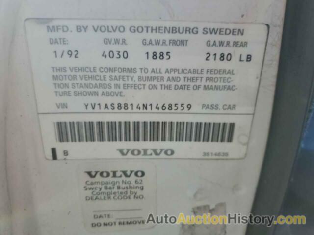 VOLVO 240 BASE BASE, YV1AS8814N1468559