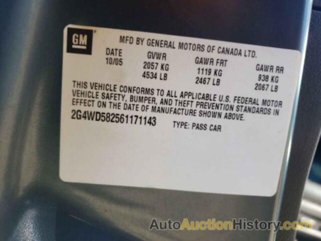 BUICK LACROSSE CXL, 2G4WD582561171143