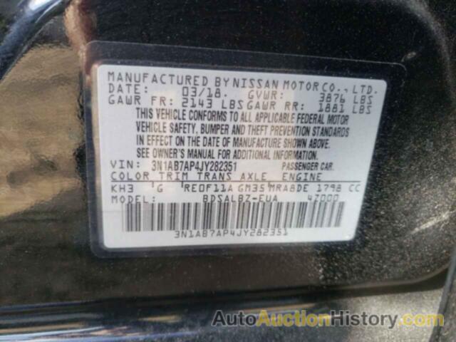 NISSAN SENTRA S, 3N1AB7AP4JY282351