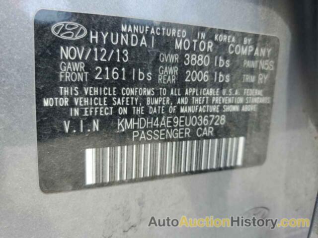 HYUNDAI ELANTRA SE, KMHDH4AE9EU036728