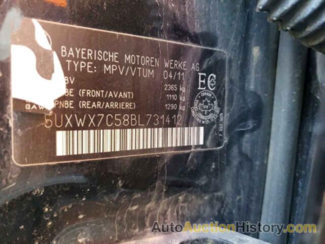 BMW X3 XDRIVE35I, 5UXWX7C58BL731412