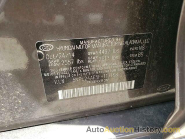 HYUNDAI SONATA SE, 5NPE24AF5FH117188