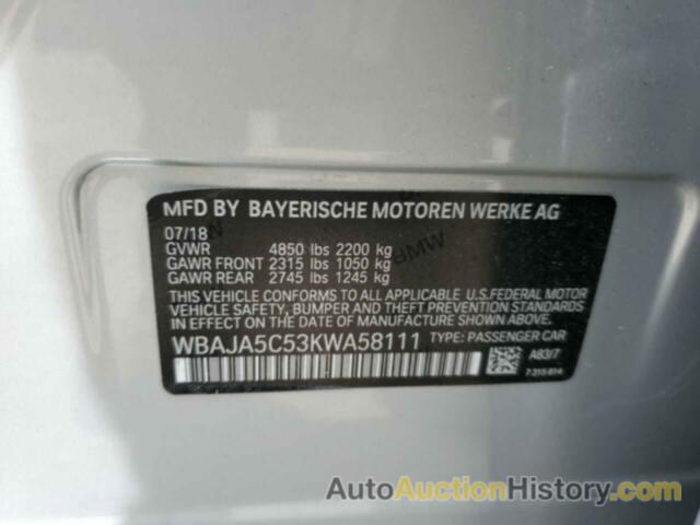 BMW 5 SERIES I, WBAJA5C53KWA58111