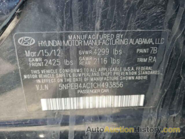 HYUNDAI SONATA GLS, 5NPEB4AC1CH493856