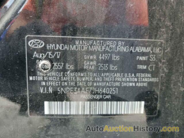 HYUNDAI SONATA SPORT, 5NPE34AF7JH640251