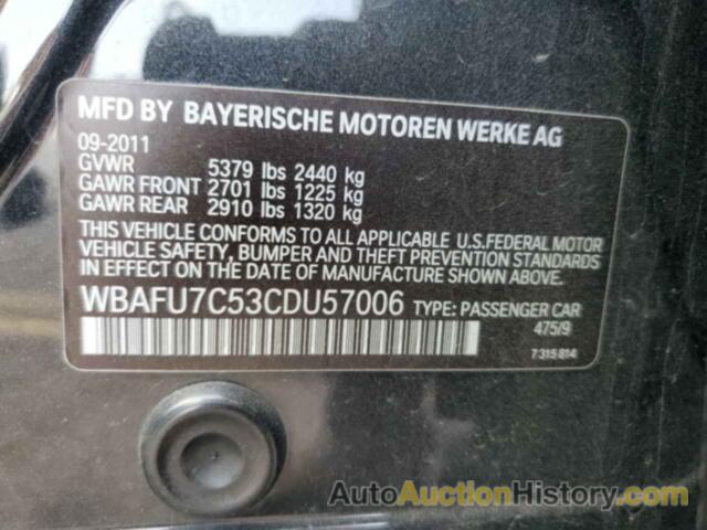 BMW 5 SERIES XI, WBAFU7C53CDU57006