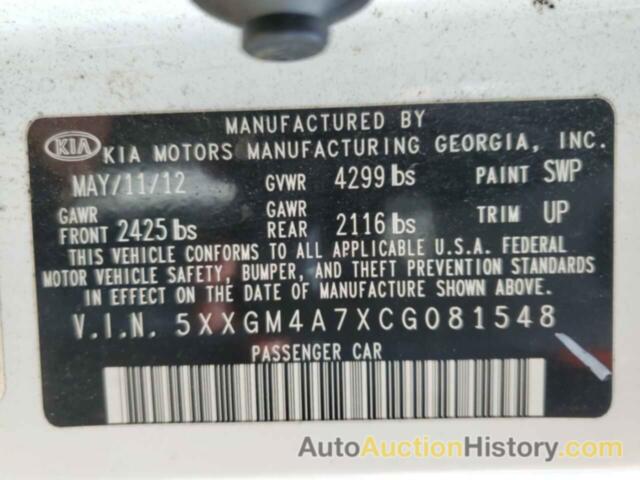 KIA OPTIMA LX, 5XXGM4A7XCG081548