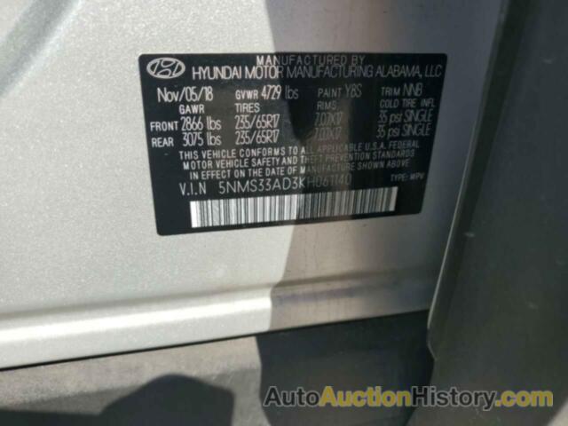 HYUNDAI SANTA FE SEL, 5NMS33AD3KH061140