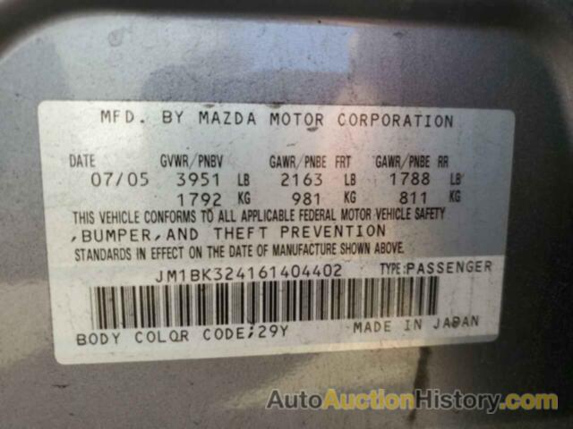 MAZDA MAZDA3 S, JM1BK324161404402