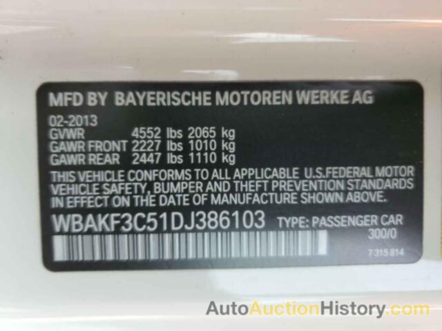 BMW 3 SERIES XI, WBAKF3C51DJ386103