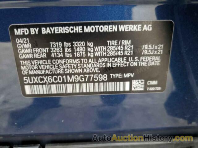 BMW X7 M50I, 5UXCX6C01M9G77598