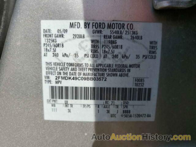 FORD EDGE LIMITED, 2FMDK49C09BB03572