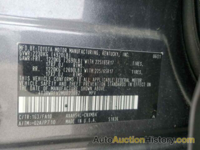 TOYOTA RAV4 XLE, 4T3RWRFV2MU023682