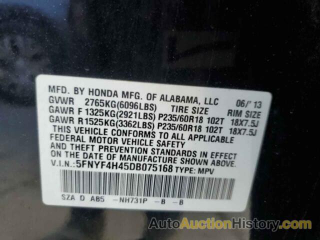 HONDA PILOT EX, 5FNYF4H45DB075168