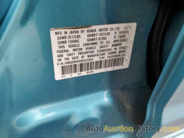 HONDA FIT SPORT, JHMGE8H5XDC022055