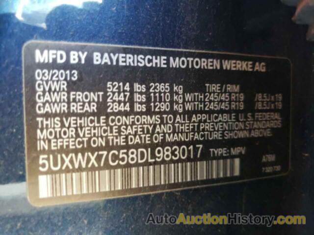 BMW X3 XDRIVE35I, 5UXWX7C58DL983017