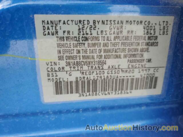 NISSAN SENTRA SV, 3N1AB8CV6NY318564