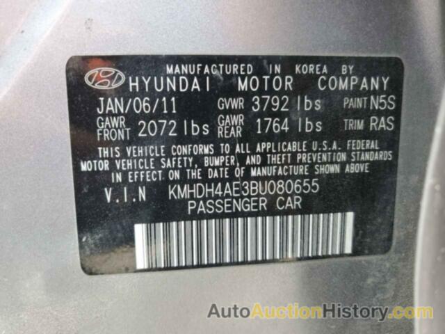 HYUNDAI ELANTRA GLS, KMHDH4AE3BU080655