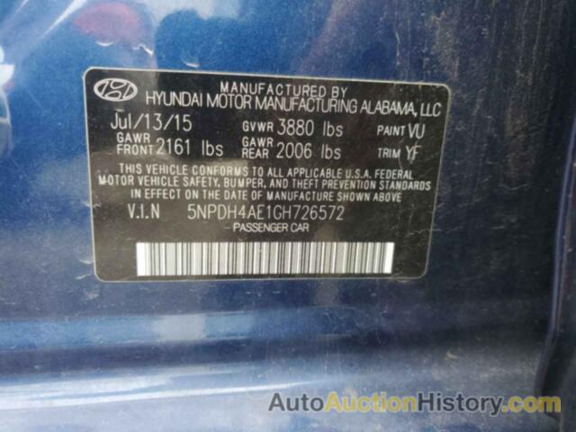 HYUNDAI ELANTRA SE, 5NPDH4AE1GH726572