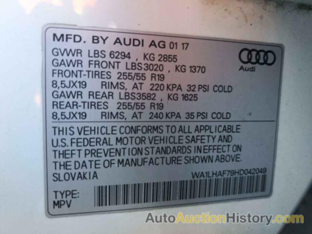 AUDI Q7 PREMIUM PLUS, WA1LHAF79HD042049