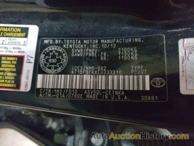 TOYOTA CAMRY L, 4T1BF1FKXEU333310