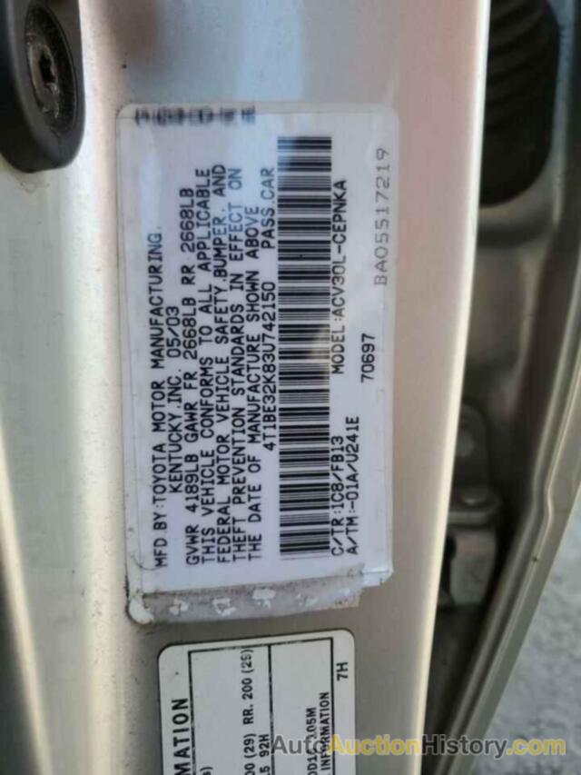 TOYOTA CAMRY LE, 4T1BE32K83U742150