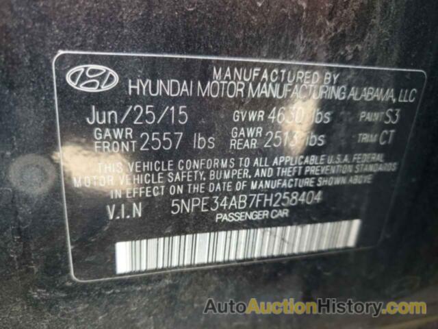 HYUNDAI SONATA SPORT, 5NPE34AB7FH258404