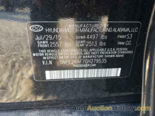 HYUNDAI SONATA SE, 5NPE24AF7GH279535