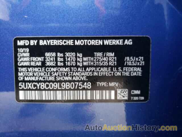 BMW X6 M50I, 5UXCY8C09L9B07548