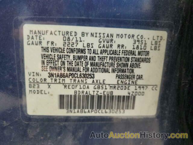 NISSAN SENTRA 2.0, 3N1AB6AP0CL630253