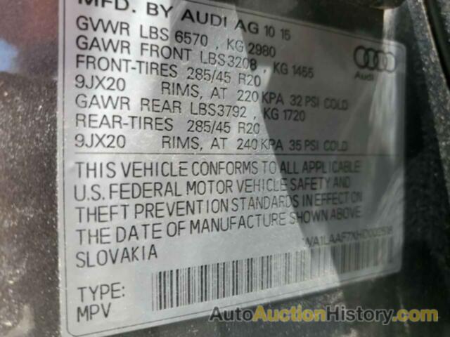 AUDI Q7 PREMIUM PLUS, WA1LAAF7XHD002518