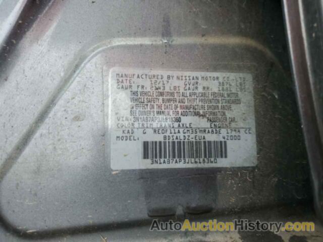 NISSAN SENTRA S, 3N1AB7AP3JL618360