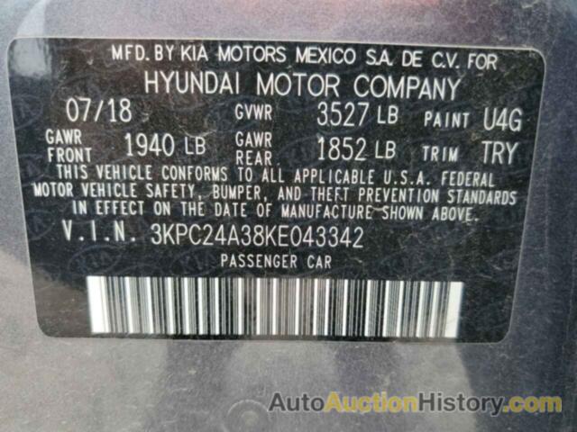 HYUNDAI ACCENT SE, 3KPC24A38KE043342