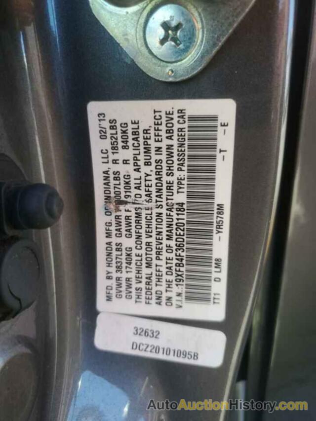 HONDA CIVIC HYBRID L, 19XFB4F36DE201184