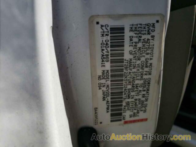 TOYOTA CAMRY CE, JT2BF22K5Y0240473