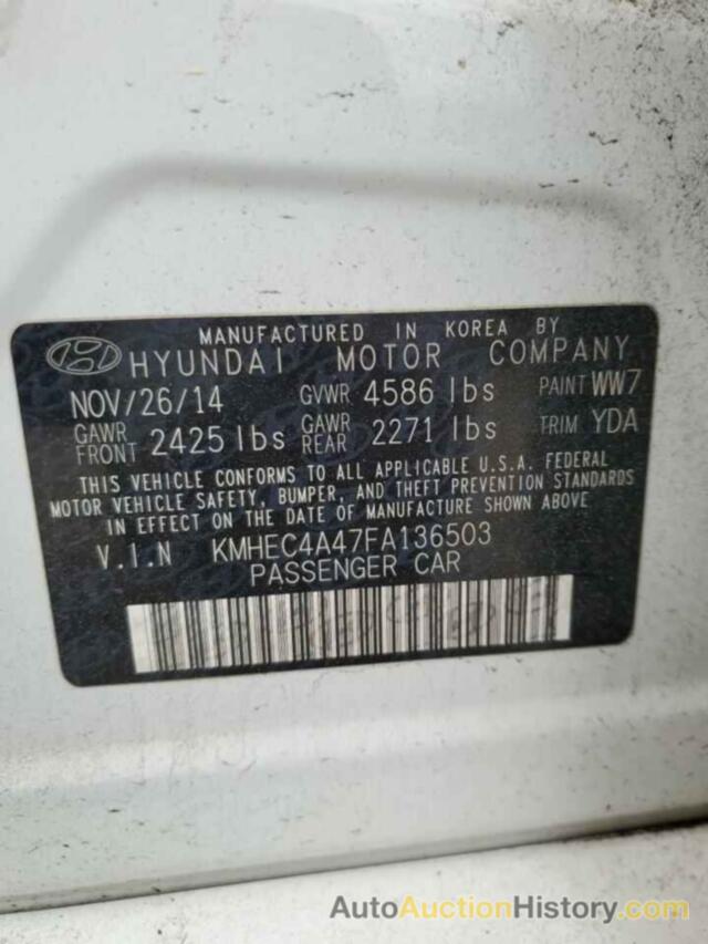 HYUNDAI SONATA HYBRID, KMHEC4A47FA136503