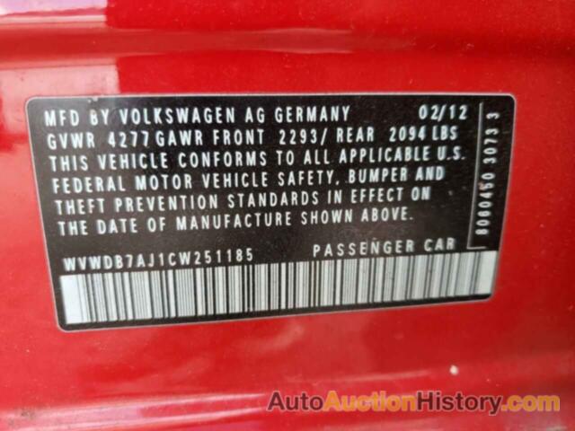 VOLKSWAGEN GOLF, WVWDB7AJ1CW251185