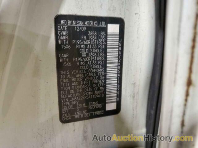 NISSAN CUBE BASE, JN8AZ2KR5AT159618