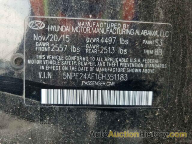 HYUNDAI SONATA SE, 5NPE24AF1GH351183