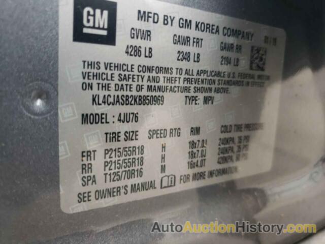 BUICK ENCORE PREFERRED, KL4CJASB2KB850969