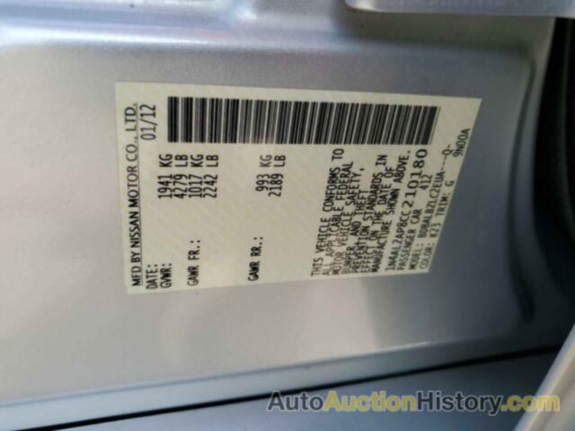 NISSAN ALTIMA BASE, 1N4AL2AP8CC210180